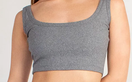 The Rib Tank Top Dark Gray