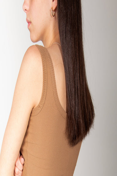 The Rib Tank Top Camel