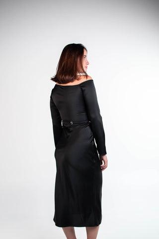 The Silk Skirt Black